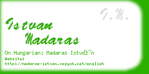 istvan madaras business card